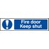 Scan Fire Door Keep Shut Sign 200mm 50mm Standard