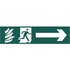 Scan Running Man Arrow Right Sign 200mm 50mm Standard