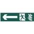 Scan Running Man Arrow Left Sign 200mm 50mm Standard