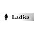 Scan Chrome Effect Ladies Sign 200mm 50mm Standard