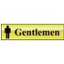 Scan Brass Effect Gentlemen Sign 200mm 50mm Standard