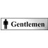 Scan Chrome Effect Gentlemen Sign 200mm 50mm Standard