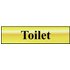 Scan Brass Effect Toilet Sign 200mm 50mm Standard