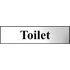 Scan Chrome Effect Toilet Sign 200mm 50mm Standard