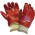 Scan PVC Knitwrist Glove Red One Size