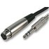 1m XLR Socket to 1/4 Inch Stereo Jack Plug Cable