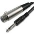 2m XLR Socket to 1/4 inch Mono Jack Plug Cable (TS) Unbalanced Audio Cable