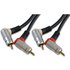 1.5m 90 Degree Angled Stereo Audio Phono Cable 2x phono Pure OFC