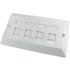 4 Port Cat5e Loaded Faceplate - Dual Gang