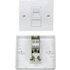 1 Port Cat6a Shielded Loaded Faceplate- Tool-less