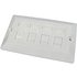 Dual Cat6 Faceplate 4 Port