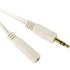 White 3.5mm Male Jack Plug to Female Socket Cable 10m