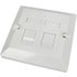 Single Cat6 Faceplate 2 Port
