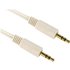 10m White 3.5mm Stereo Jack to Jack Cable Premium