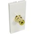 Single Phono Yellow Faceplate Module Euromod Wall Plate Module