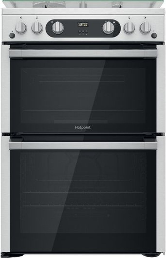 Currys Business | Hotpoint HOTPOINT HDM67G0C2CX 60 cm Gas Cooker - Inox Hotpoint HOTPOINT HDM67G0C2CX 60 cm Gas Cooker - Inox