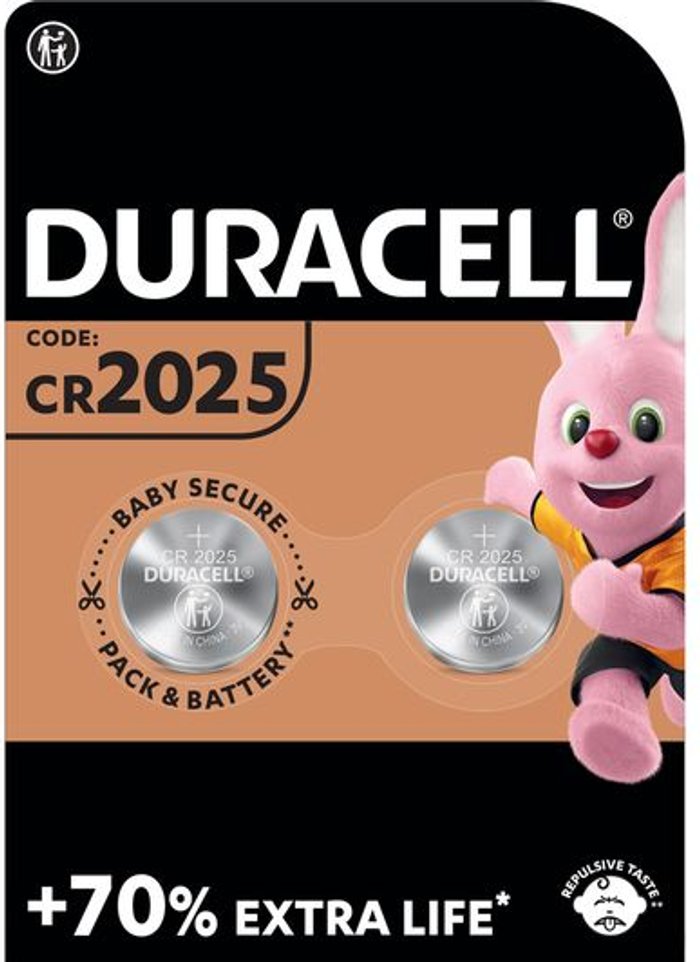 Currys Business | Duracell DURACELL DL2025/CR2025/ECR2025 Lithium Batteries Duracell DURACELL DL2025/CR2025/ECR2025 Lithium Batteries