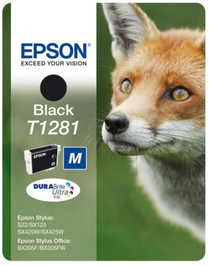 Currys Business | Epson Epson Singlepack Black T1281 DURABrite Ultra Ink Epson Epson Singlepack Black T1281 DURABrite Ultra Ink