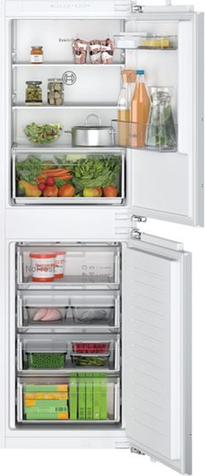 Currys Business | Bosch BOSCH Serie 2 KIN85NFF0G Integrated 50/50 Fridge Freezer - Sliding Hinge Bosch BOSCH Serie 2 KIN85NFF0G Integrated 50/50 Fridge Freezer - Sliding Hinge