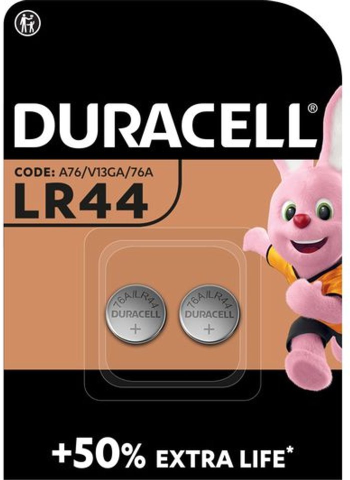 Currys Business | Duracell Alkaline Duracell LR44 Alkaline Button Batteries (Pack of 2) A76/2 Duracell Alkaline Duracell LR44 Alkaline Button Batteries (Pack of 2) A76/2
