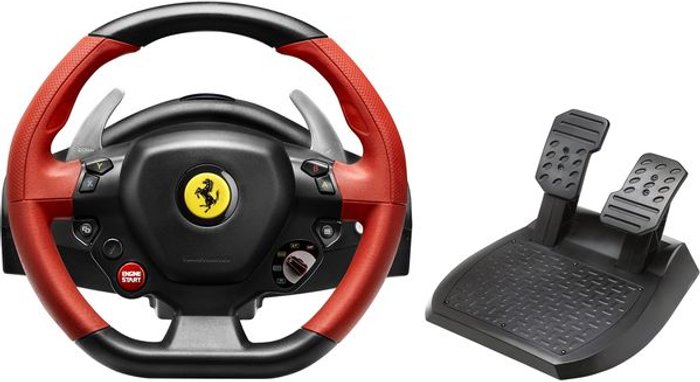Currys Business | Thrustmaster THRUSTMASTER Ferrari 458 Spider Racing Wheel & Pedals - Black & Red Thrustmaster THRUSTMASTER Ferrari 458 Spider Racing Wheel & Pedals - Black & Red