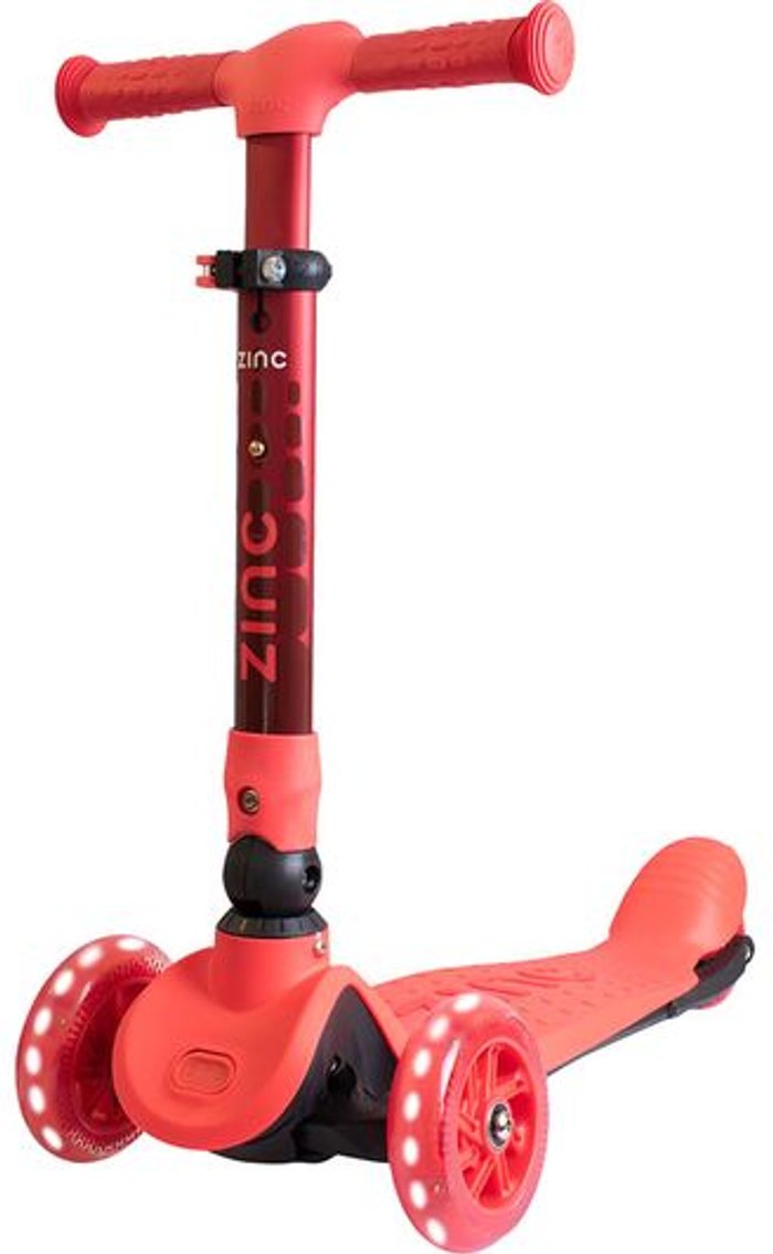 Currys Business | ZINC ZINC Flyte Folding Kids Scooter - Maple Red ZINC ZINC Flyte Folding Kids Scooter - Maple Red