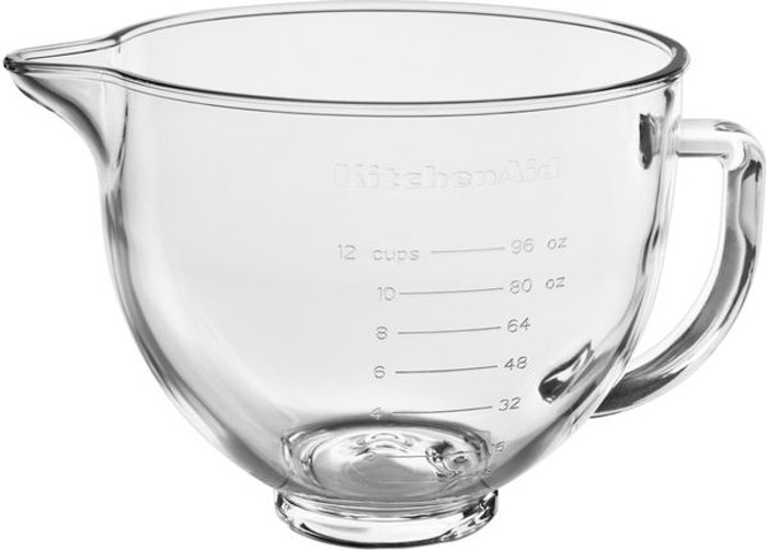 Currys Business | KitchenAid KITCHENAID 5KSM5GB 4.7 Litre Mixing Bowl - Glass KitchenAid KITCHENAID 5KSM5GB 4.7 Litre Mixing Bowl - Glass