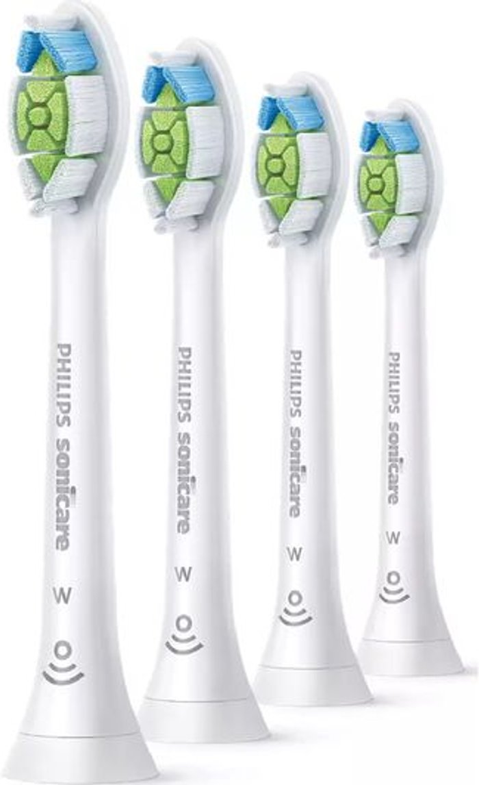 Currys Business | Philips PHILIPS Sonicare W Optimal White Standard Sonic Toothbrush Head - Pack of 4 Philips PHILIPS Sonicare W Optimal White Standard Sonic Toothbrush Head - Pack of 4