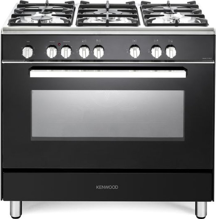 Currys Business | Kenwood KENWOOD CK306 90 cm Dual Fuel Range Cooker - Black & Chrome Kenwood KENWOOD CK306 90 cm Dual Fuel Range Cooker - Black & Chrome