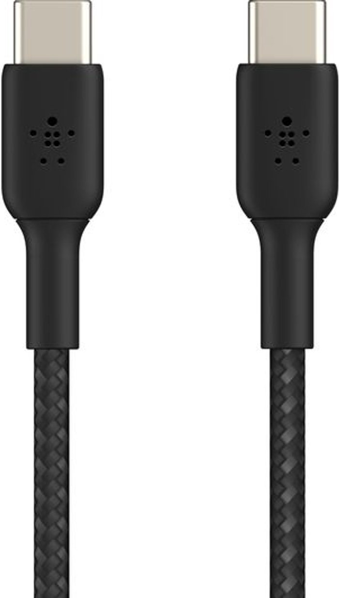 Currys Business | Belkin BELKIN Braided USB Type-C to USB Type-C Cable - 1 m, Black Belkin BELKIN Braided USB Type-C to USB Type-C Cable - 1 m, Black