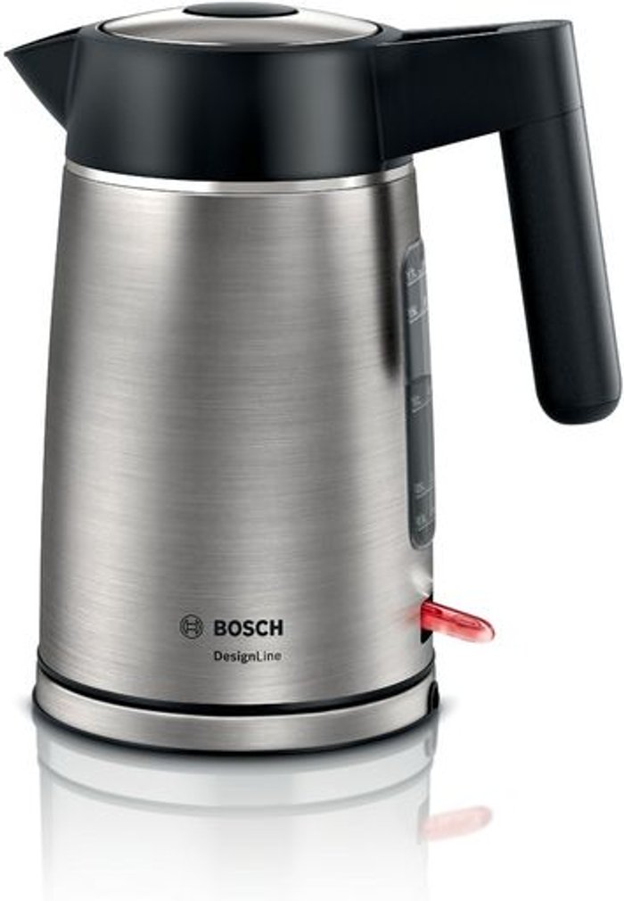Currys Business | Bosch BOSCH DesignLine TWK5P480GB Jug Kettle - Black & Silver Bosch BOSCH DesignLine TWK5P480GB Jug Kettle - Black & Silver