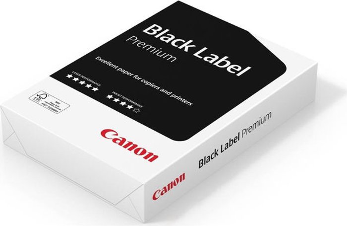 Currys Business | Canon CANON A4 Premium Black Label Paper - 500 Sheets Canon CANON A4 Premium Black Label Paper - 500 Sheets