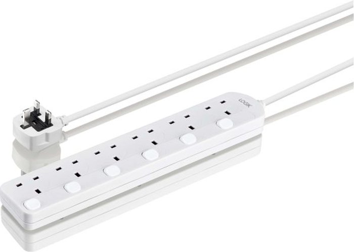 Currys Business | Logik LOGIK L6WAY4S18 6-Socket Extension Lead - 4 m Logik LOGIK L6WAY4S18 6-Socket Extension Lead - 4 m