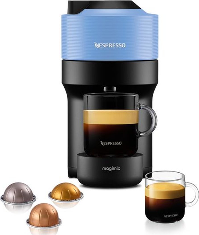 Currys Business | Nespresso by Magimix Nespresso by Magimix Vertuo POP 11731 Pod Coffee Machine - Blue Nespresso by Magimix Nespresso by Magimix Vertuo POP 11731 Pod Coffee Machine - Blue