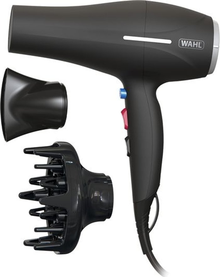 Currys Business | Wahl Wahl WL1050 2200W Ionic Smooth Hairdryer With Diffuser - Black Wahl Wahl WL1050 2200W Ionic Smooth Hairdryer With Diffuser - Black
