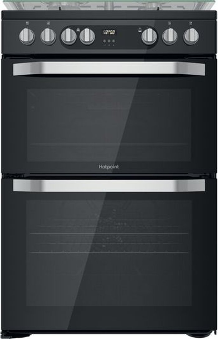 Currys Business | Hotpoint HOTPOINT HDM67G9C2CB 60 cm Dual Fuel Cooker - Black Hotpoint HOTPOINT HDM67G9C2CB 60 cm Dual Fuel Cooker - Black