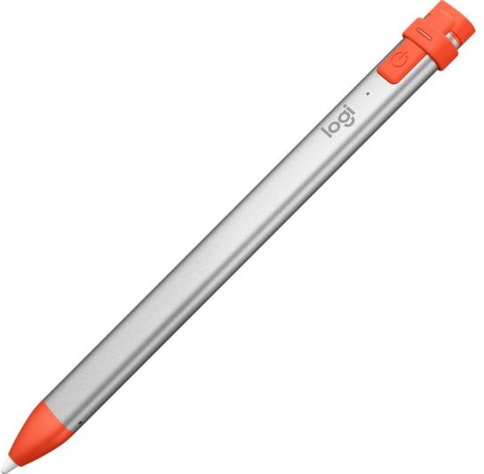 Currys Business | Logitech LOGITECH Crayon Smart Pencil - Silver & Orange, Silver/Grey,Orange Logitech LOGITECH Crayon Smart Pencil - Silver & Orange, Silver/Grey,Orange