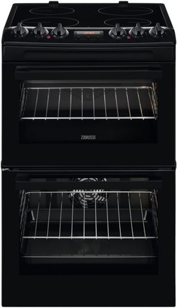 Currys Business | Zanussi ZANUSSI ZCV46250BA 55 cm Electric Cooker - Black Zanussi ZANUSSI ZCV46250BA 55 cm Electric Cooker - Black