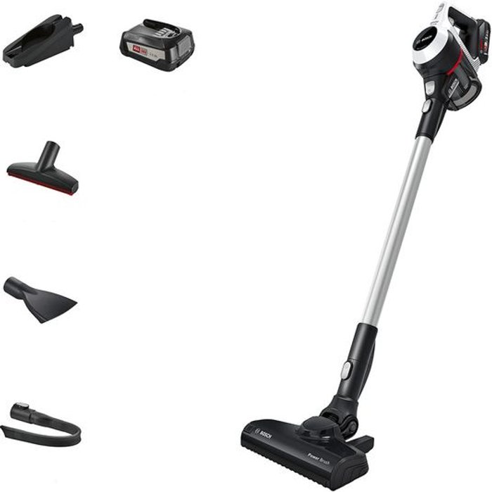 Currys Business | Bosch BOSCH Serie 6 Unlimited BCS612GB Cordless Vacuum Cleaner - White Bosch BOSCH Serie 6 Unlimited BCS612GB Cordless Vacuum Cleaner - White