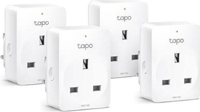 Currys Business | TP-Link TP-LINK Tapo P100 Mini Smart WiFi Socket - Pack of 4 TP-Link TP-LINK Tapo P100 Mini Smart WiFi Socket - Pack of 4