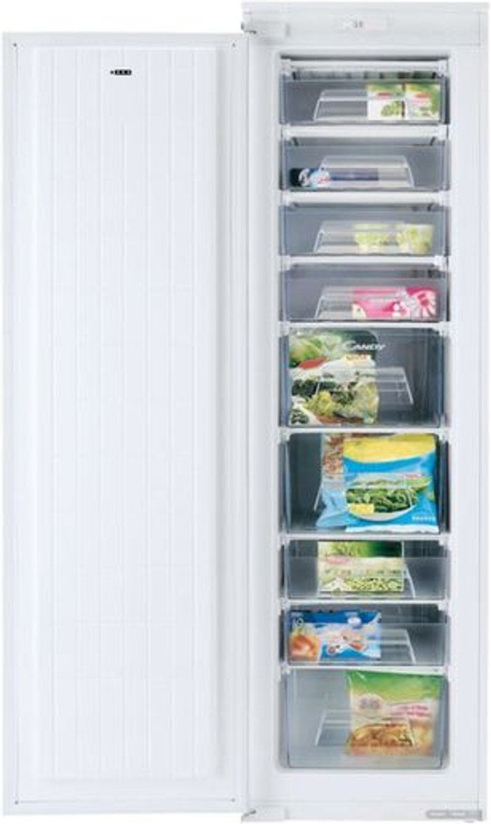 Currys Business | Candy Candy CFFO3550EK/N Integrated Upright Freezer with Sliding Door Fixing Kit - F Rated Candy Candy CFFO3550EK/N Integrated Upright Freezer with Sliding Door Fixing Kit - F Rated