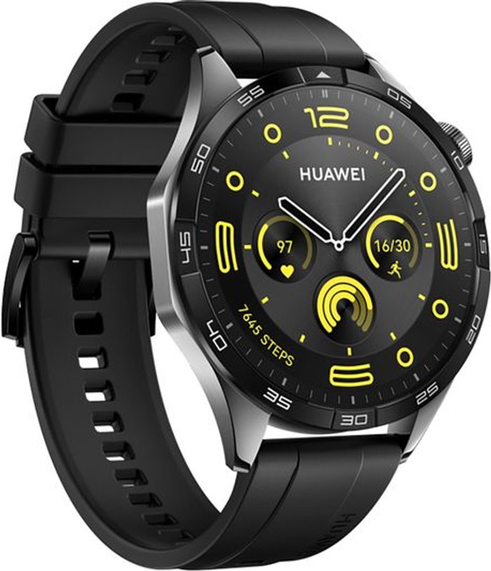 Currys Business | Huawei HUAWEI Watch GT 4 - Black, Rubber Strap, 46 mm, Black Huawei HUAWEI Watch GT 4 - Black, Rubber Strap, 46 mm, Black