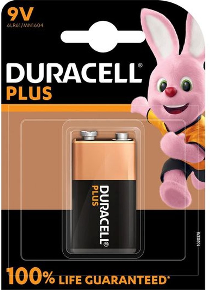 Currys Business | Duracell DURACELL Plus 9V Alkaline Battery Duracell DURACELL Plus 9V Alkaline Battery