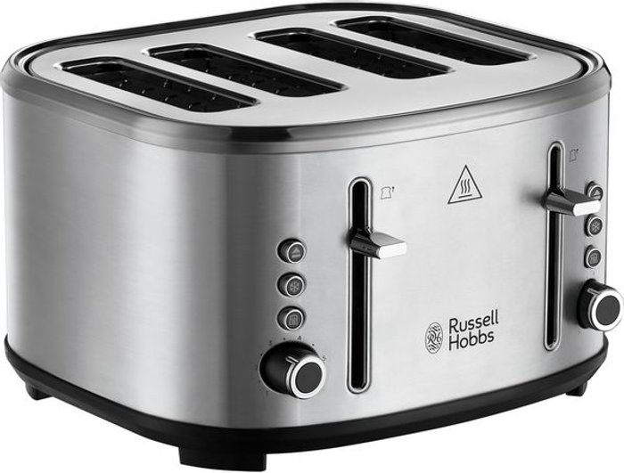 Currys Business | Russell Hobbs RUSSELL HOBBS Stylevia 26290 4-Slice Toaster - Silver Russell Hobbs RUSSELL HOBBS Stylevia 26290 4-Slice Toaster - Silver