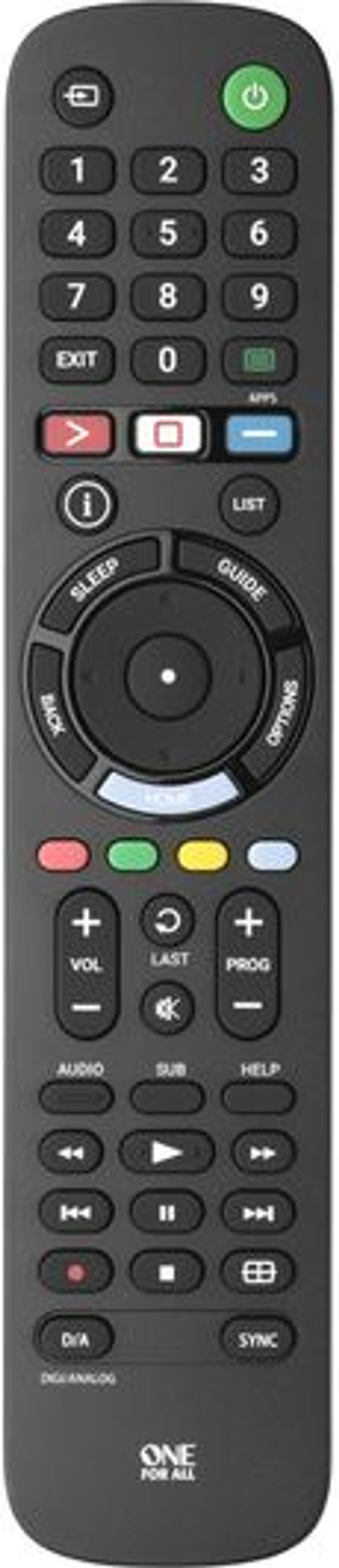 Currys Business | One For All ONE FOR ALL URC4912 Sony Universal Remote Control One For All ONE FOR ALL URC4912 Sony Universal Remote Control