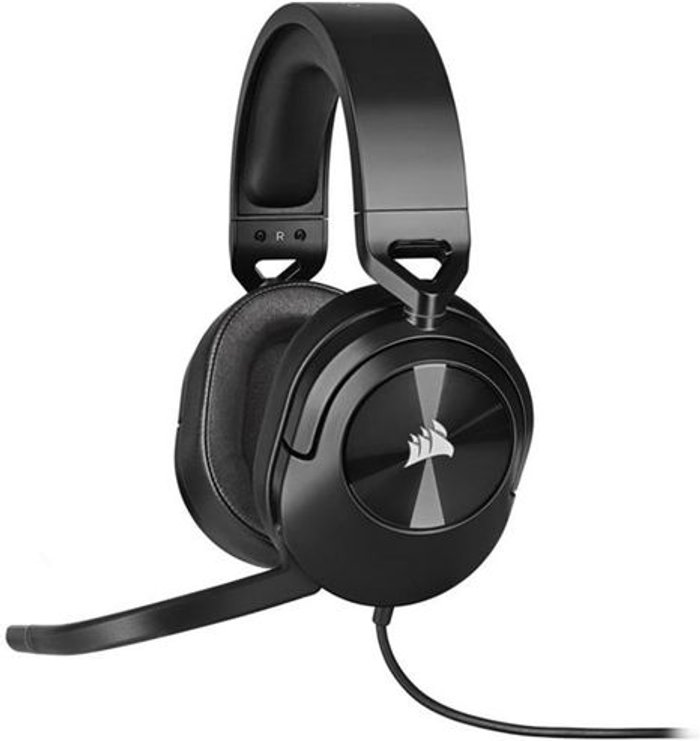 Currys Business | Corsair CORSAIR HS55 Gaming Headset - Carbon, Black Corsair CORSAIR HS55 Gaming Headset - Carbon, Black