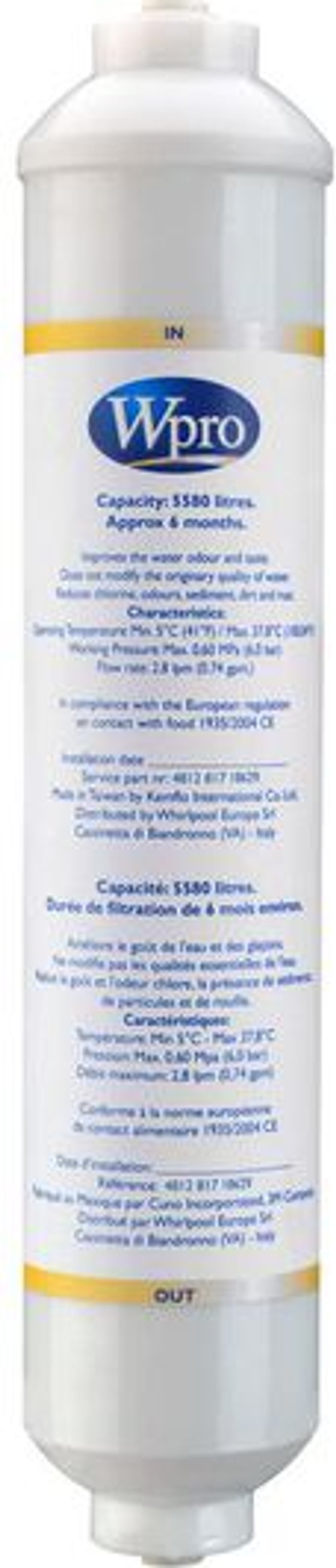 Currys Business | WPRO WPRO USC100 Universal Water Filter - Refill Cartridge WPRO WPRO USC100 Universal Water Filter - Refill Cartridge
