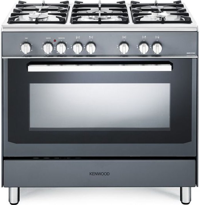 Currys Business | Kenwood KENWOOD CK306SL 90 cm Dual Fuel Range Cooker - Slate Grey & Chrome Kenwood KENWOOD CK306SL 90 cm Dual Fuel Range Cooker - Slate Grey & Chrome