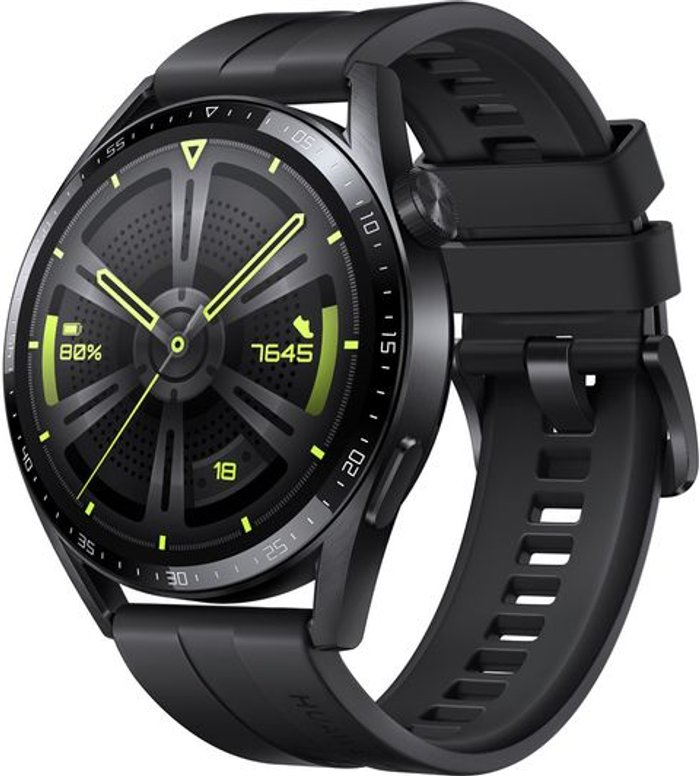 Currys Business | Huawei HUAWEI Watch GT 3 Active - Black, 46 mm Huawei HUAWEI Watch GT 3 Active - Black, 46 mm