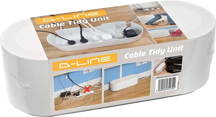 Currys Business | D-Line D-Line Large Cable Tidy Unit - White D-Line D-Line Large Cable Tidy Unit - White